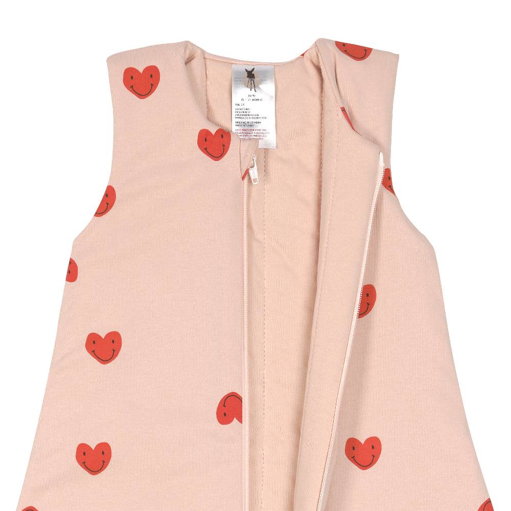 Lässig Babyschlafsack 2,5 TOG - Herz, Rosa Sonderangebot der Fabrik