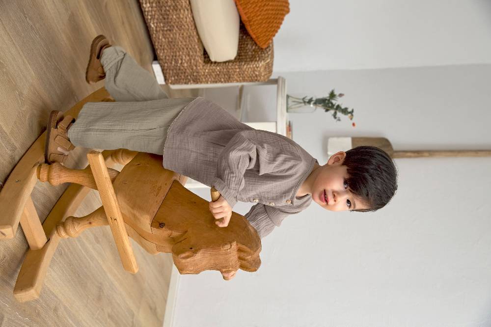 Lässig Baby Langarmshirt - Bio Baumwolle, Taupe, Grau Vierteljährliche Förderung