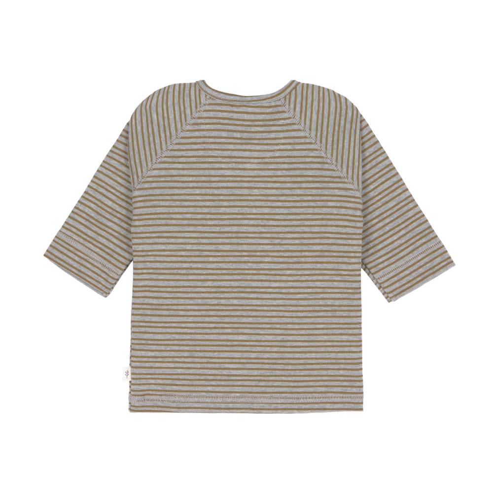 Lässig Baby Langarmshirt - Bio Baumwolle, Striped, Grau Mélange Riesige Rabatte