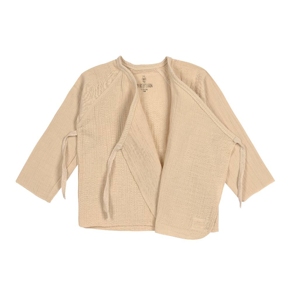 Lässig Baby Wickelshirt - Bio Baumwolle, Nature, Beige Speichern exportieren