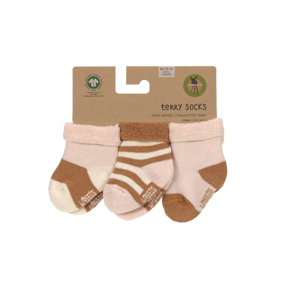 Lässig Frottee Socken Kinder (3er Set), Rosa Karamell Im Verkauf