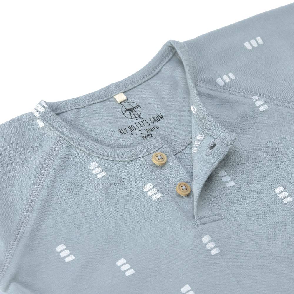 Lässig Baby Langarmshirts - Bio Baumwolle, Blocks, Hellblau zollfrei
