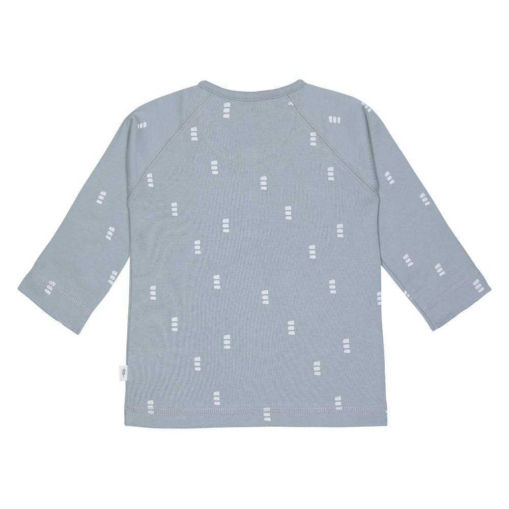 Lässig Baby Langarmshirts - Bio Baumwolle, Blocks, Hellblau zollfrei