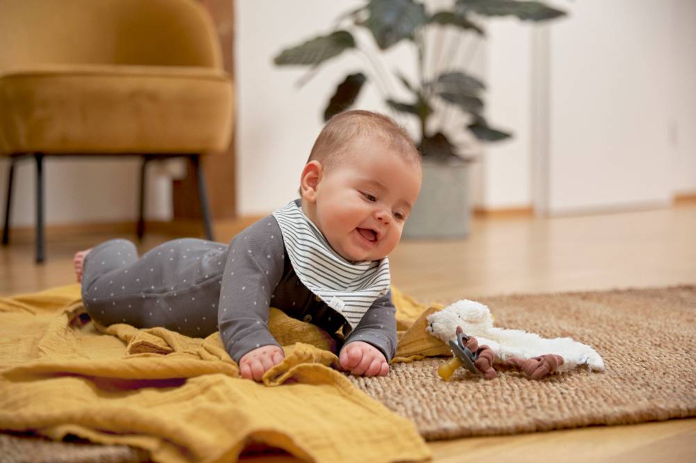 Lässig Baby Schlafanzug - Bio Baumwolle, Spots, Anthrazit 2025