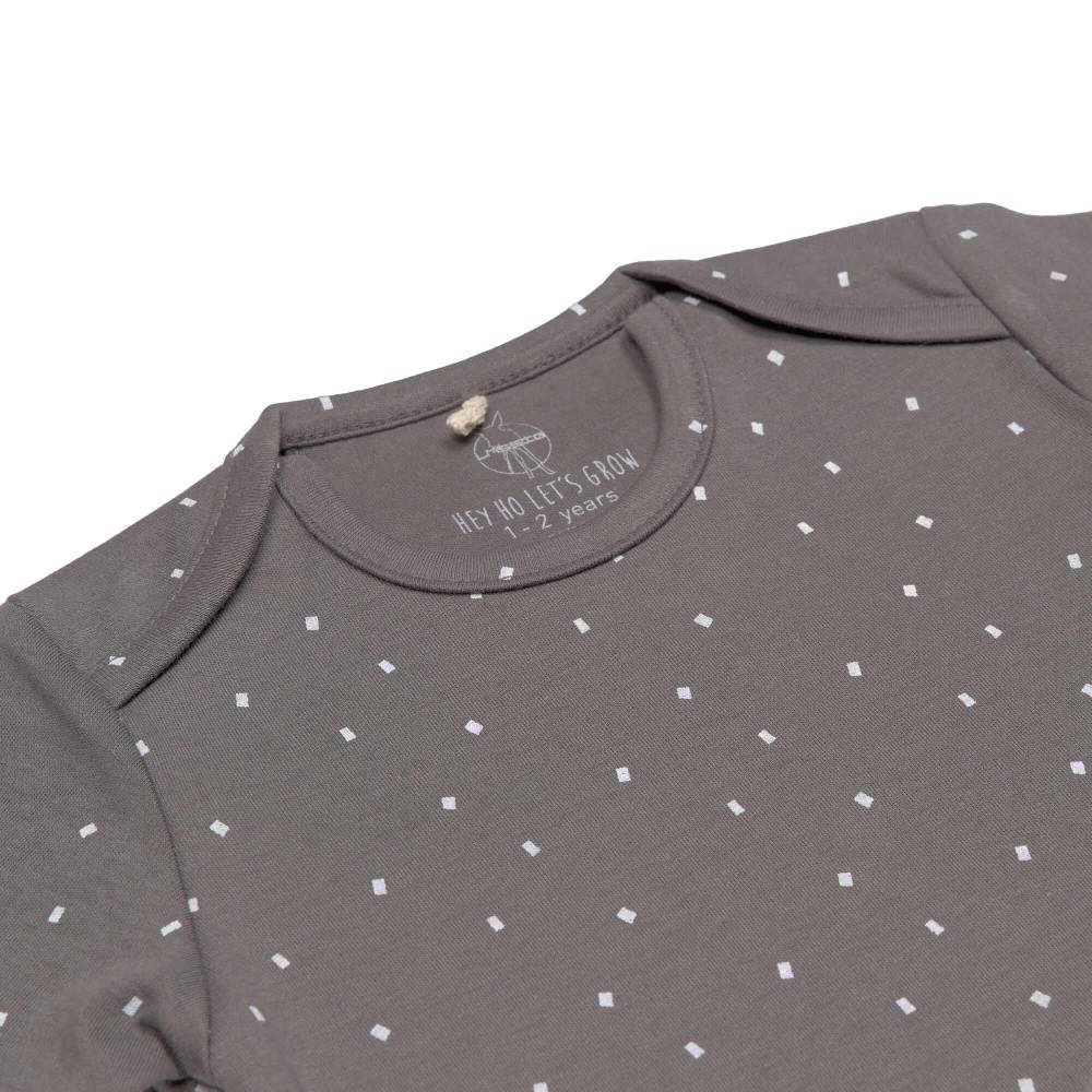 Lässig Baby Body langarm - Bio Baumwolle, Punkte, Anthrazit im Angebot