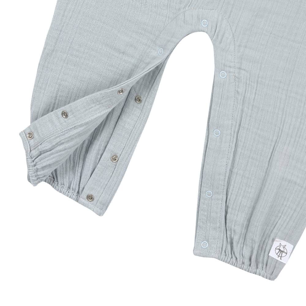 Lässig Musselin Jumpsuit - Bio Baumwolle, Blau Fabrikpreis
