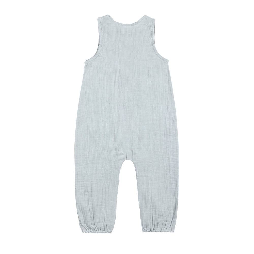 Lässig Musselin Jumpsuit - Bio Baumwolle, Blau Fabrikpreis