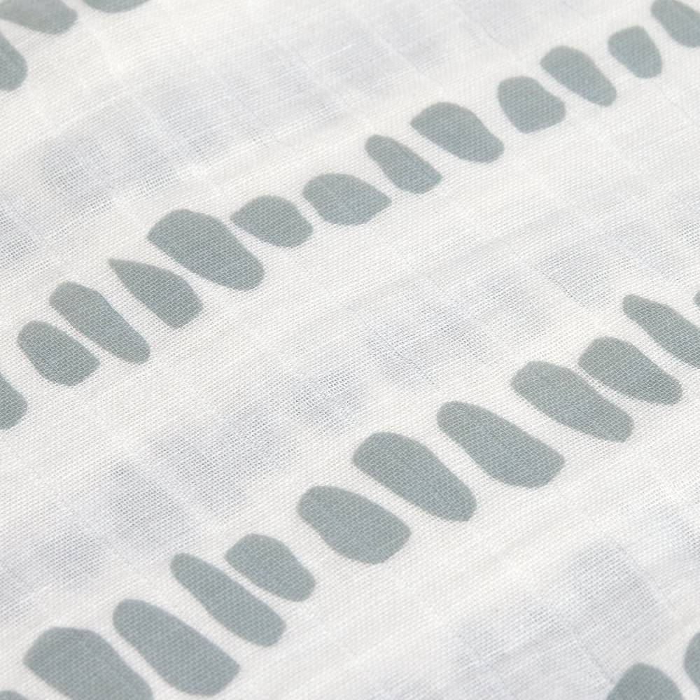 Lässig Mulltücher 3er Set 60 x 60 cm - Strokes, Silbergrau Großer Ausverkauf