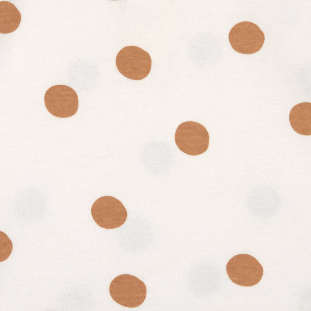 Lässig Baby Schlafanzug mit Füßen - Bio Baumwolle, Big Dots, Weiß Exklusive Angebote