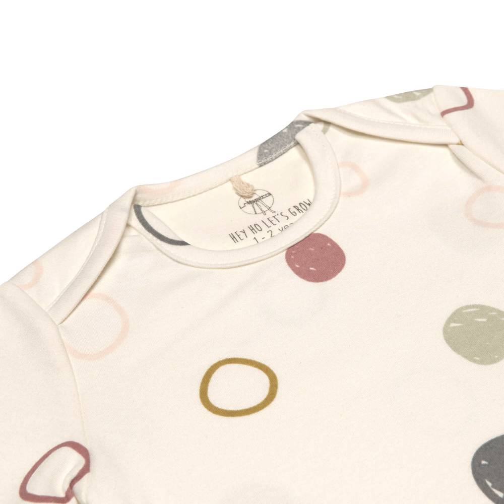 Lässig Baby Body kurzarm - Bio Baumwolle, Kreise, Beige Blitzangebot