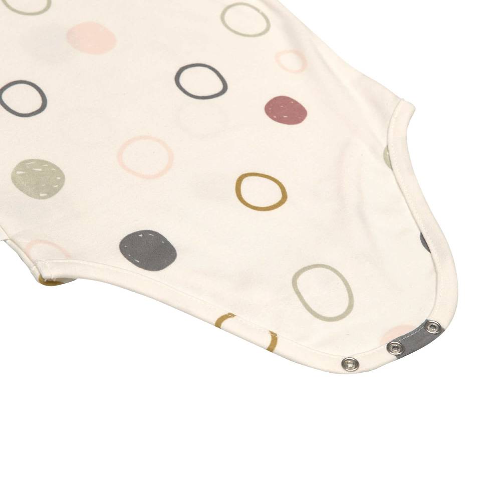 Lässig Baby Body kurzarm - Bio Baumwolle, Kreise, Beige Blitzangebot