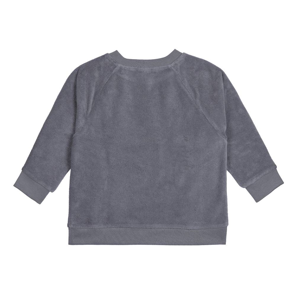 Lässig Frottee Sweater Kinder, Anthrazit Saisonale Angebote