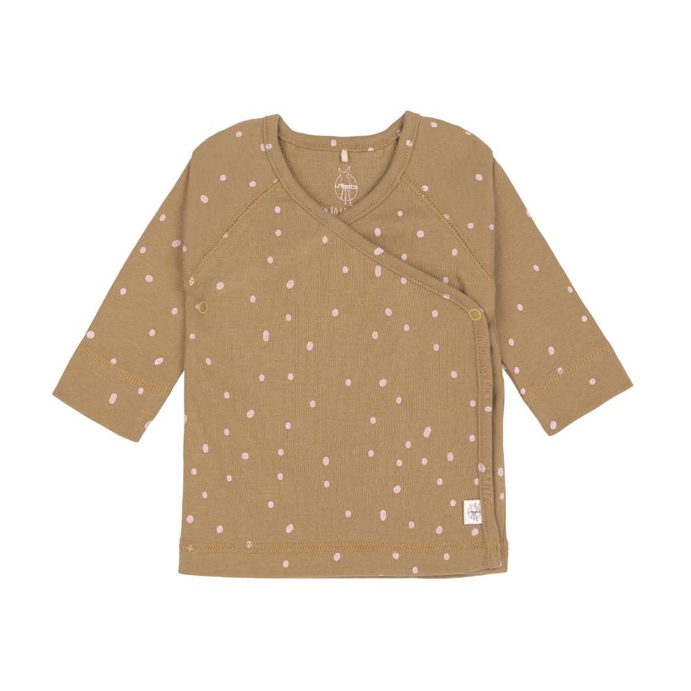 Lässig Baby Wickelshirt - Bio Baumwolle, Dots, Curry VIP-Rabatte