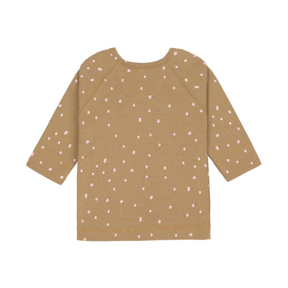 Lässig Baby Wickelshirt - Bio Baumwolle, Dots, Curry VIP-Rabatte