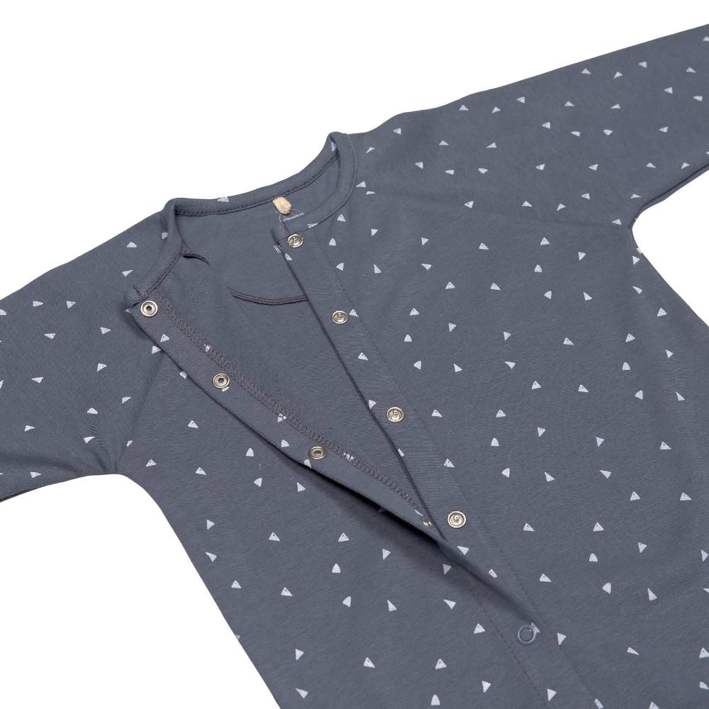 Lässig Baby Schlafanzug - Bio Baumwolle, Triangle, Blau Letzte 3 Tage