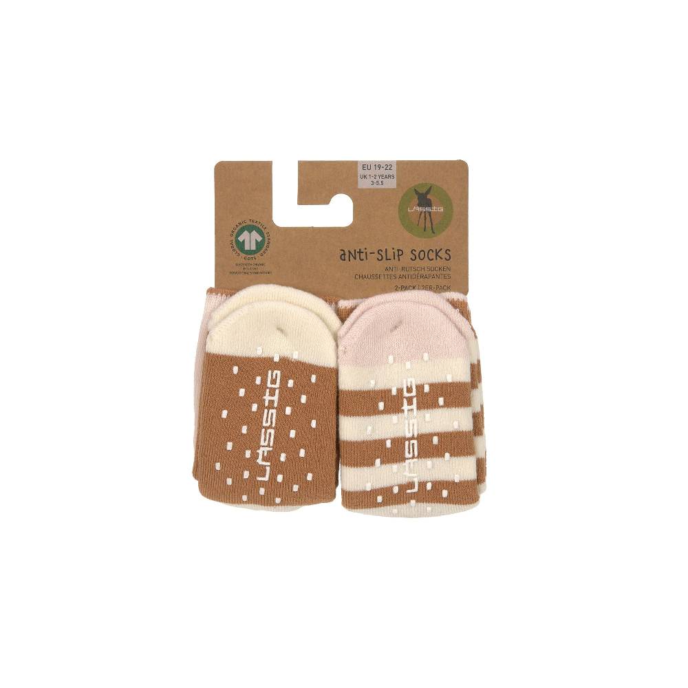 Lässig Kinder Antirutsch-Socken (2er-Set), Rosa Karamell Riesige Rabatte