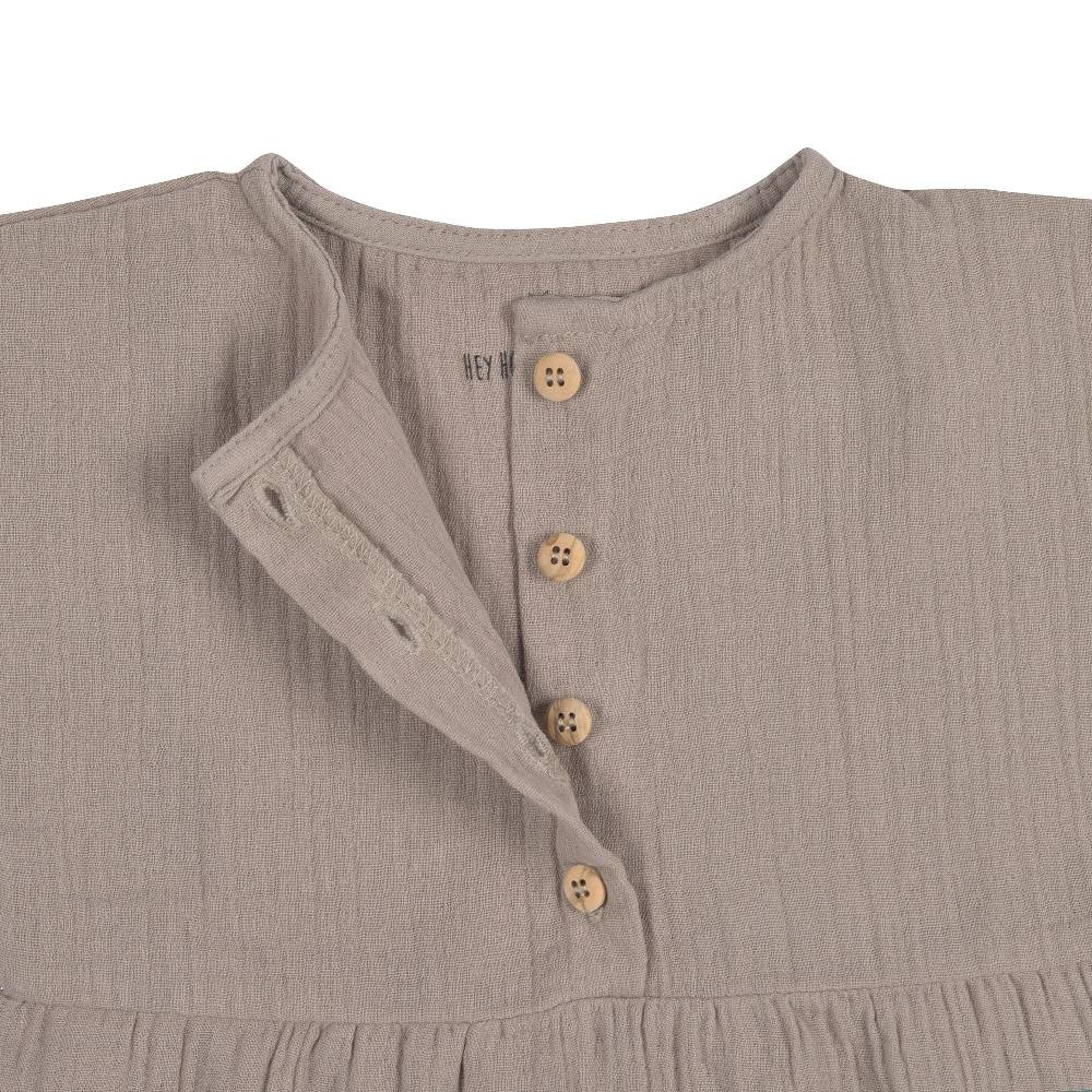 Lässig Kinderkleid - Bio Baumwolle, Taupe, Grau Black Friday Preise