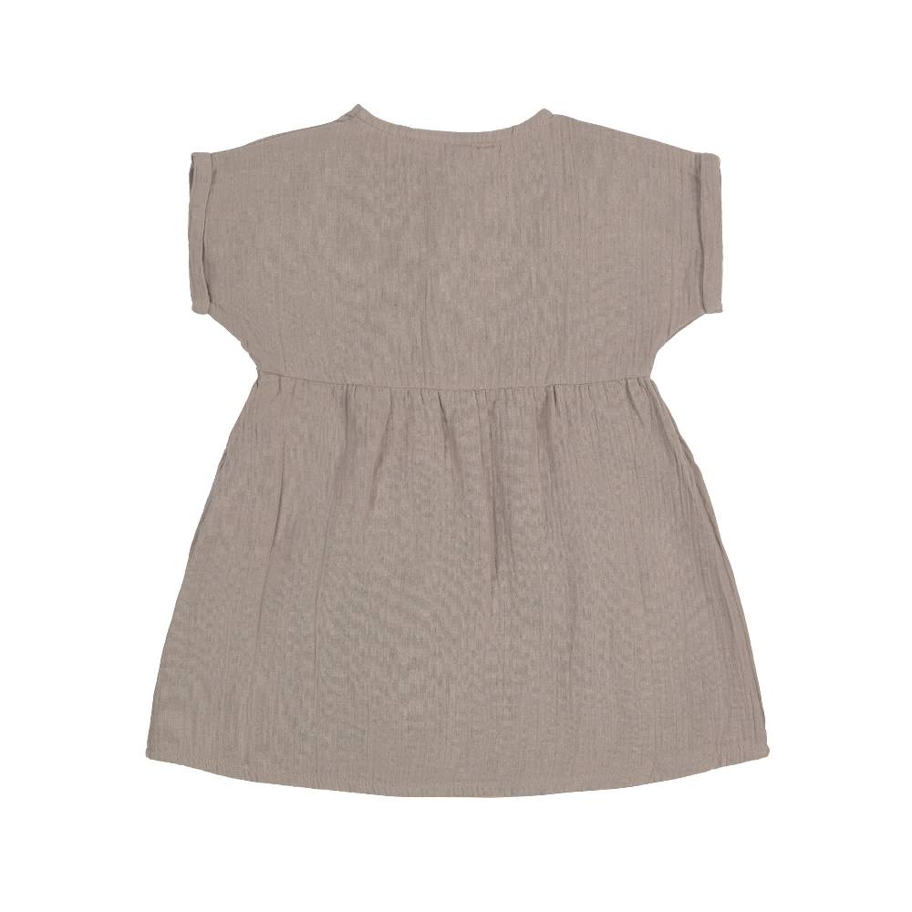 Lässig Kinderkleid - Bio Baumwolle, Taupe, Grau Black Friday Preise