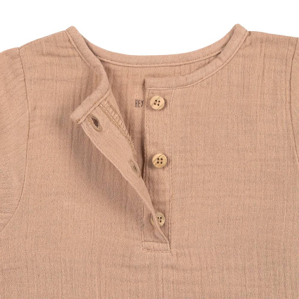 Lässig Musselin Langarmshirt - Bio Baumwolle, Orange Im Verkauf