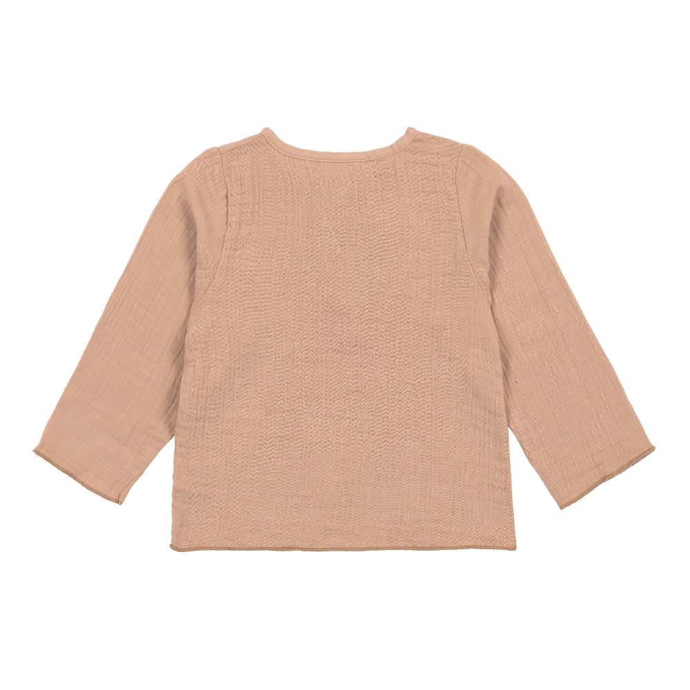 Lässig Musselin Langarmshirt - Bio Baumwolle, Orange Im Verkauf