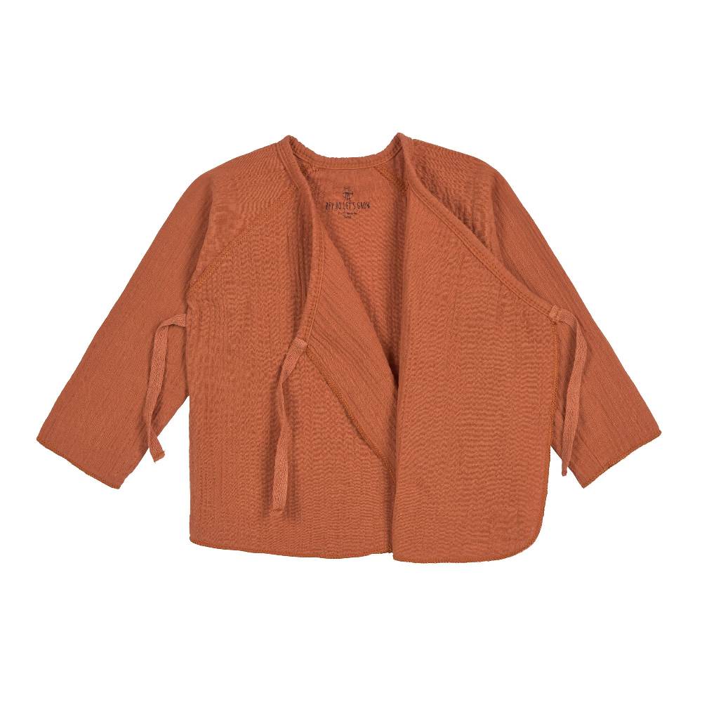 Lässig Baby Wickelshirt - Bio Baumwolle, Rostrot 50% Rabatt für begrenzte Zeit
