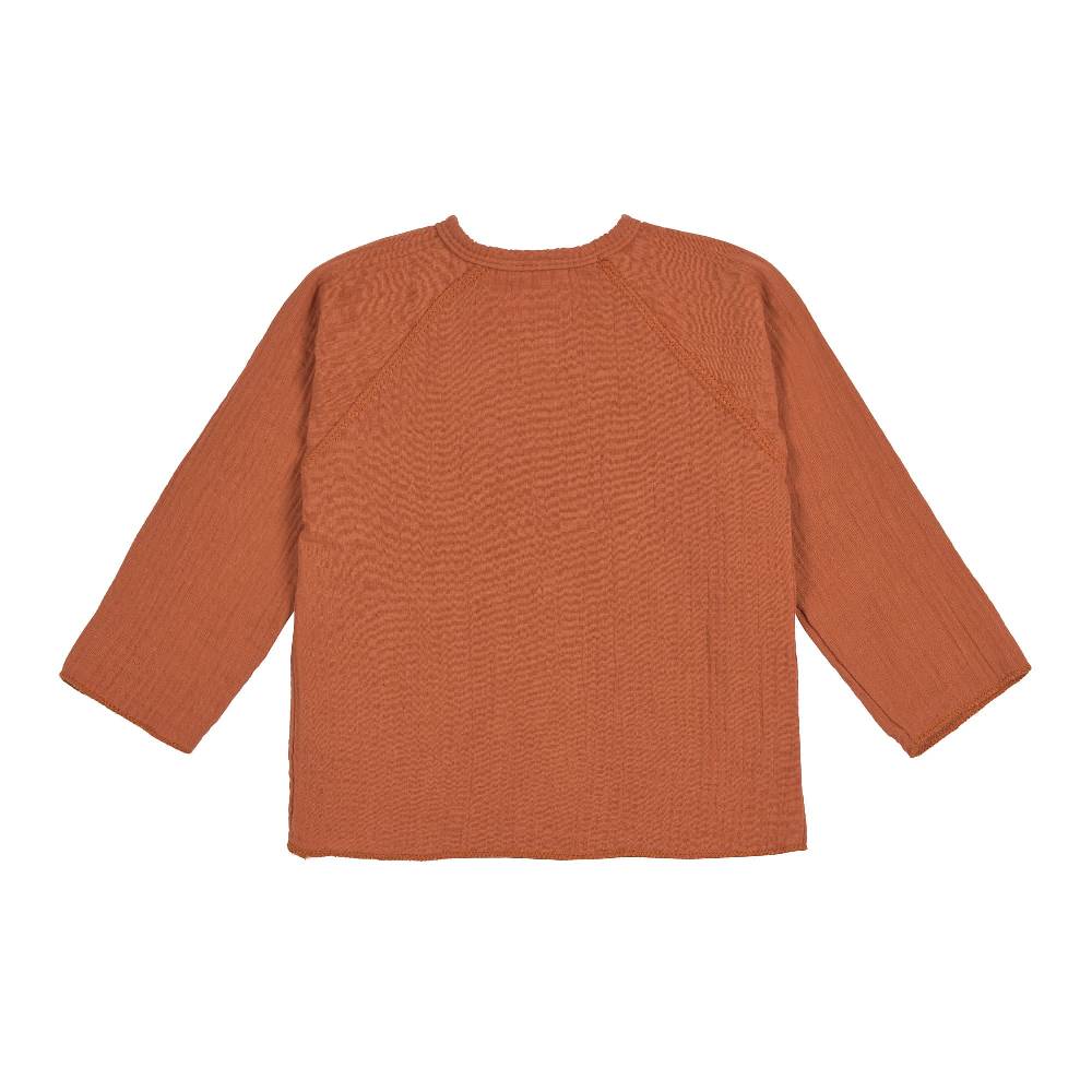Lässig Baby Wickelshirt - Bio Baumwolle, Rostrot 50% Rabatt für begrenzte Zeit