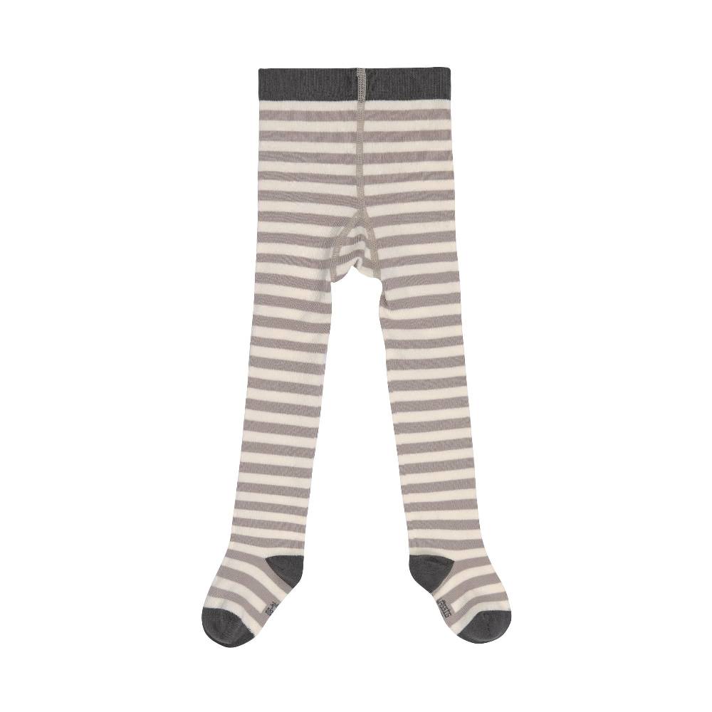 Lässig Strumpfhose GOTS - Tights, Streifen Taupe Weiß Verkauf