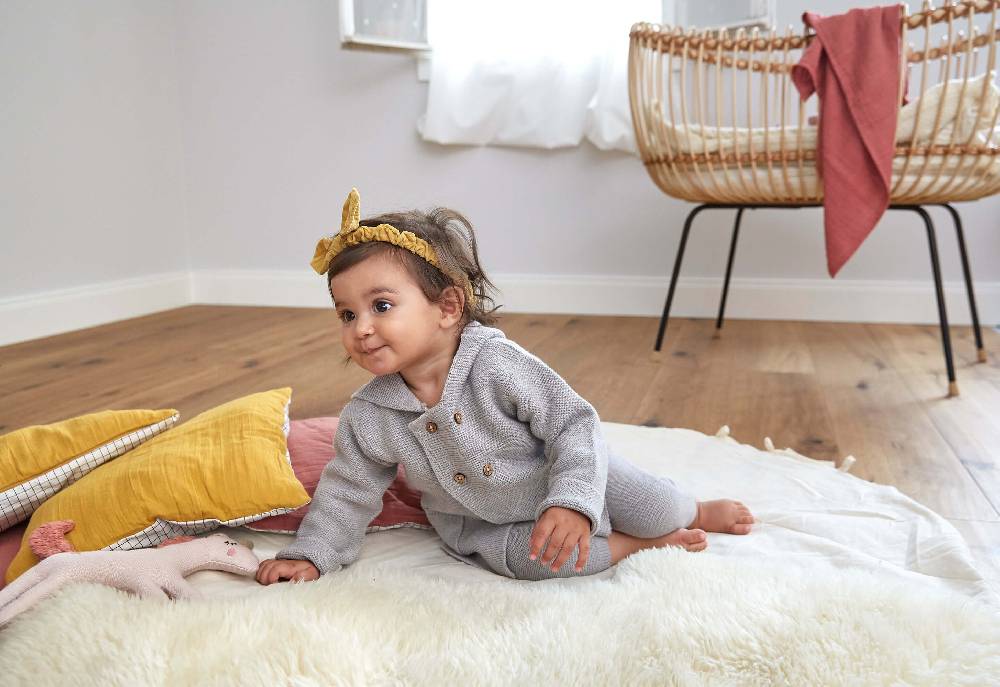 Lässig Baby Hose - Strickhose, Grau Angebote