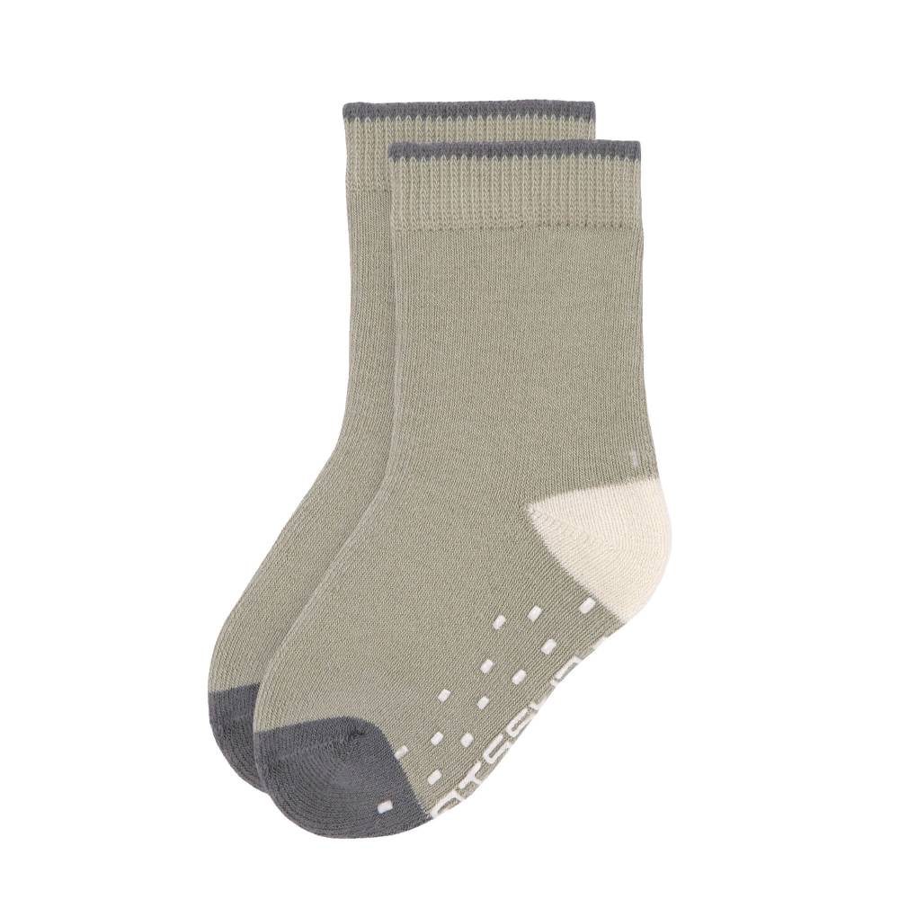 Lässig Kinder Antirutsch-Socken (2er-Set), Anthrazit Oliv im Angebot