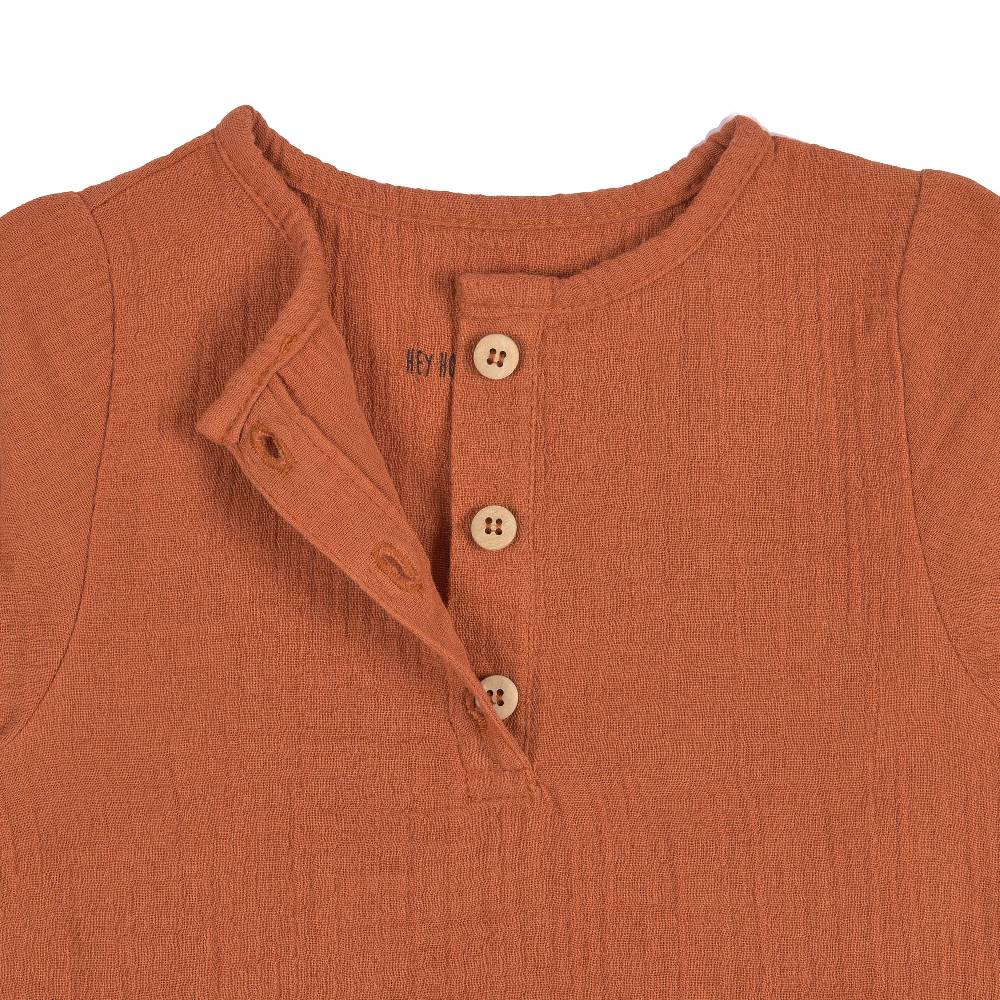 Lässig Baby Langarmshirt - Bio Baumwolle, Rostrot Fabrik Onlineshop