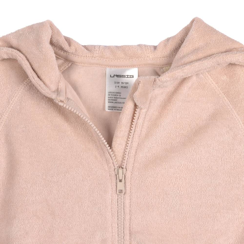 Lässig Frottee Jacke Kinder - Powder Pink, Rosa Cyber Monday