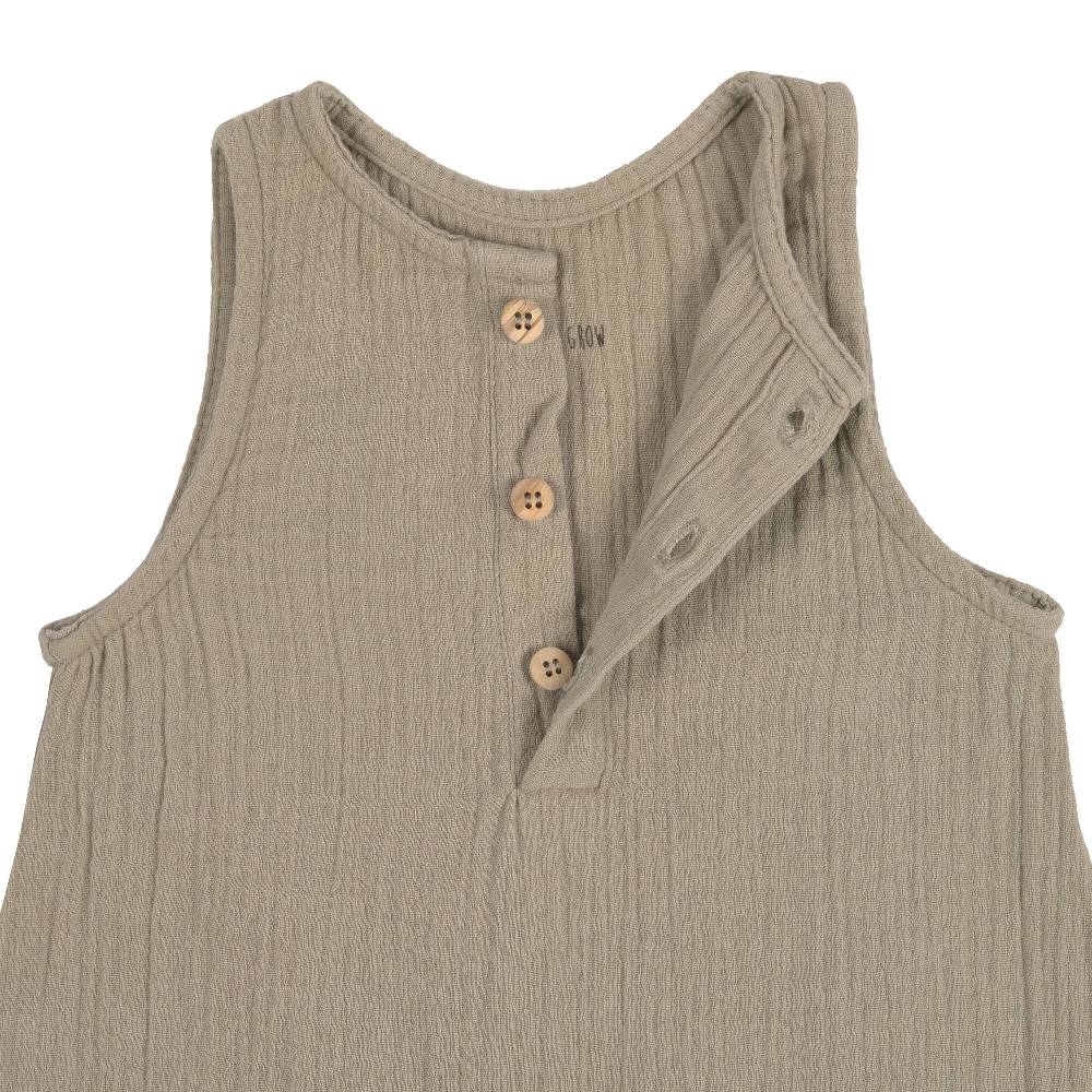 Lässig Baby Jumpsuit - Bio Baumwolle, Oliv Osterangebot