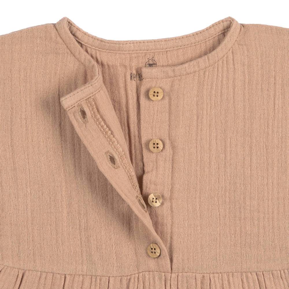 Lässig Musselin Kinderkleid - Bio Baumwolle, Orange Valentinstagsangebot