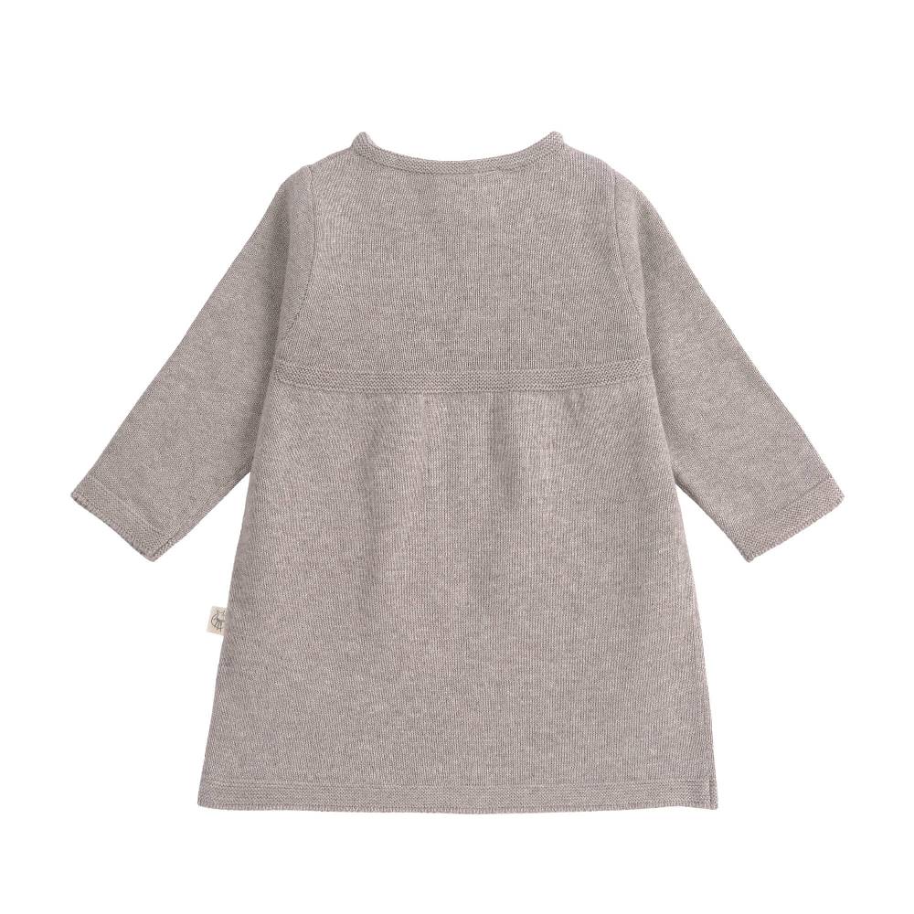 Lässig Babykleid - Strick Bio-Baumwolle, Grau Jubiläumsangebot