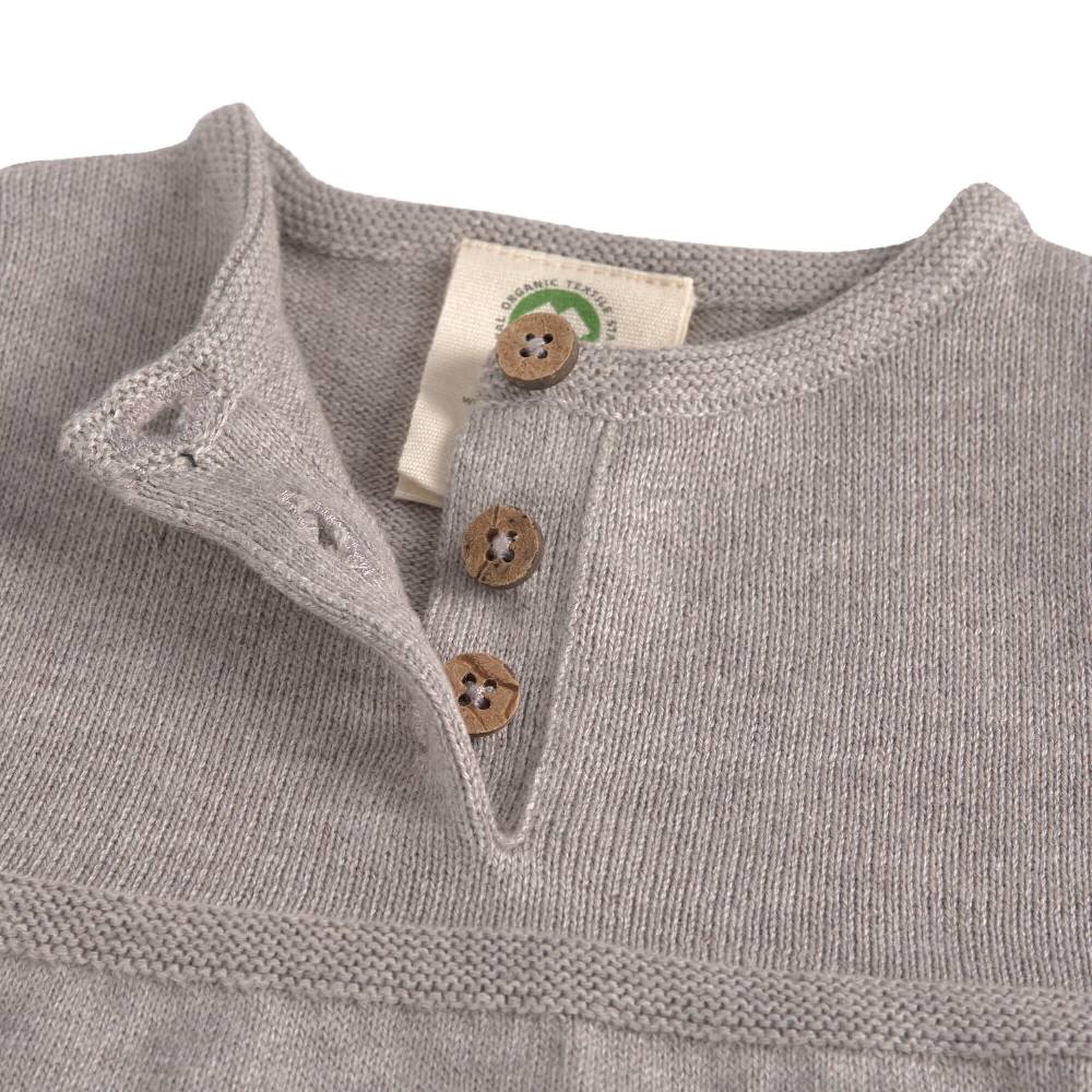 Lässig Babykleid - Strick Bio-Baumwolle, Grau Jubiläumsangebot