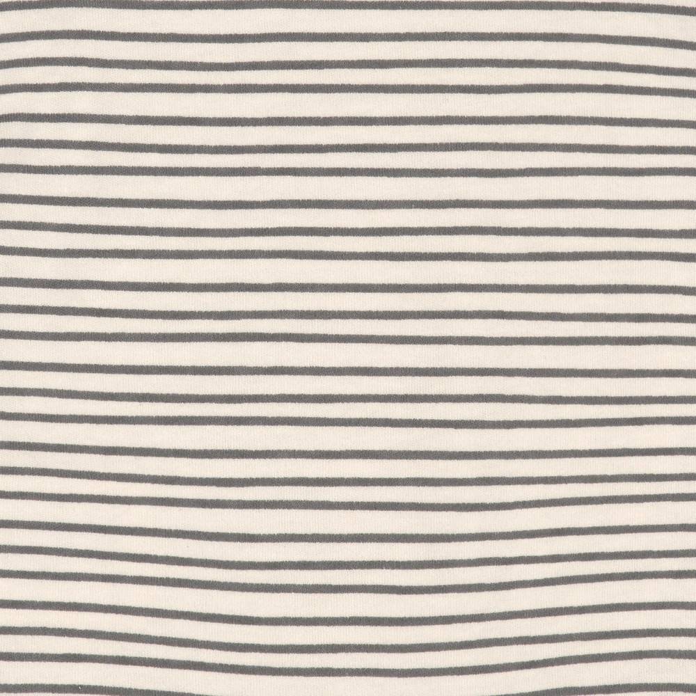 Lässig Baby Schlafanzug mit Füßen - Bio Baumwolle, Striped, Grau Neueste Mode