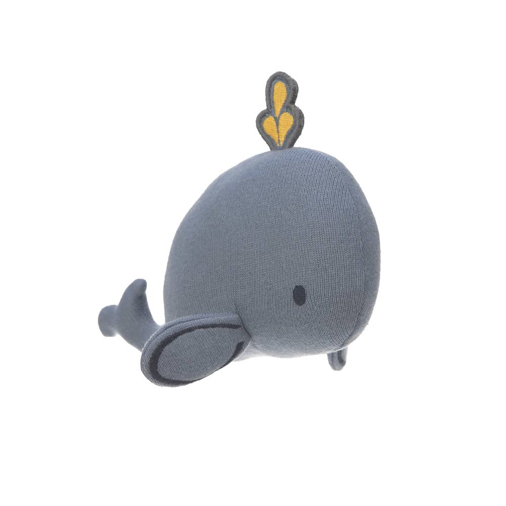 Lässig Kuscheltier mit Rassel & Knisterpapier - Knitted Toy, Little Water Whale Online Outlet