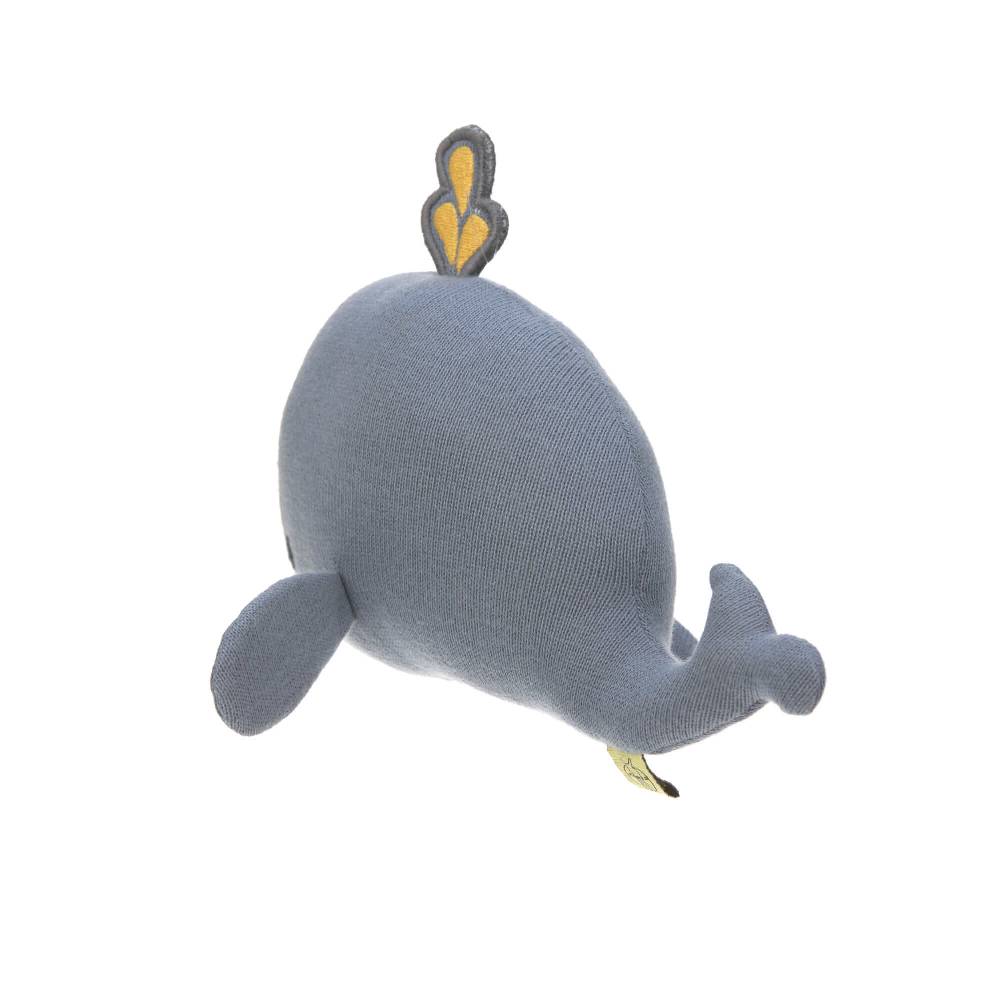Lässig Kuscheltier mit Rassel & Knisterpapier - Knitted Toy, Little Water Whale Online Outlet