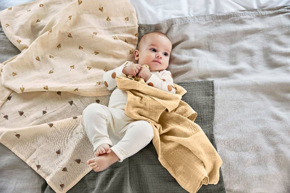 Lässig Mulltücher 2er Set L - Taupe, Grau Blitzangebot