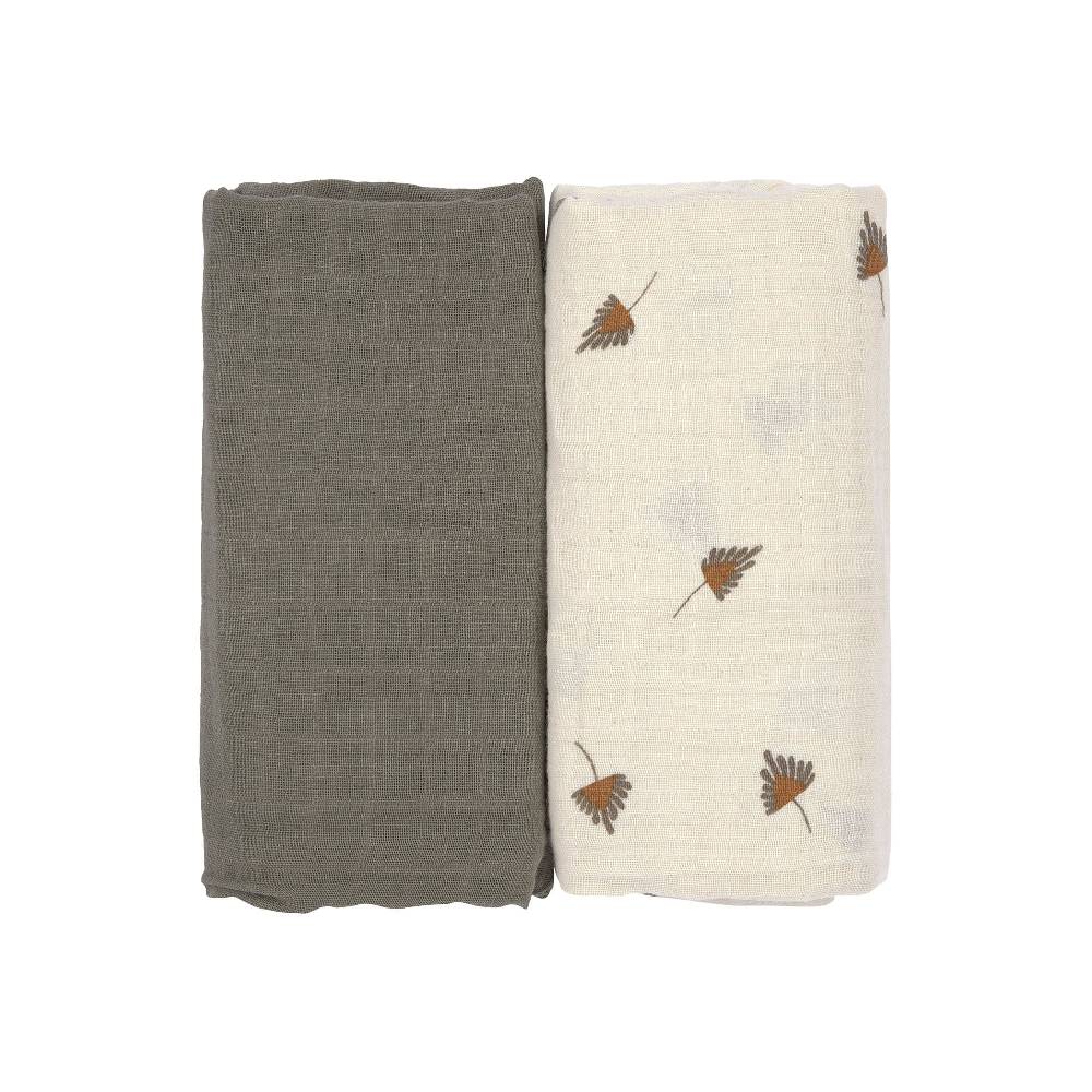 Lässig Mulltücher 2er Set L - Taupe, Grau Blitzangebot