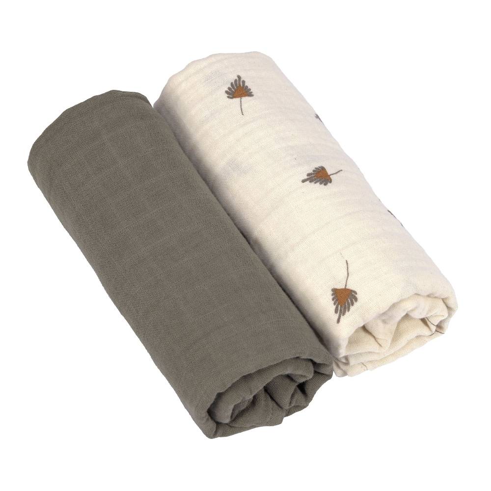 Lässig Mulltücher 2er Set L - Taupe, Grau Blitzangebot