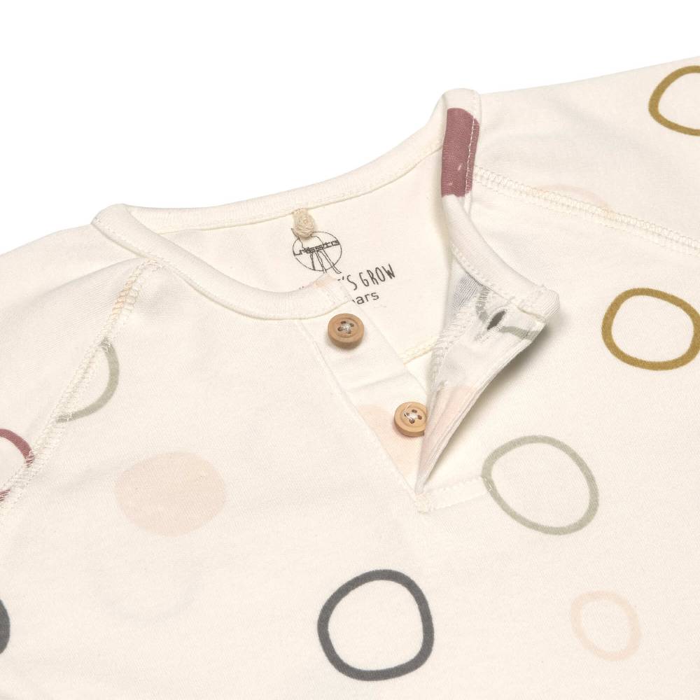 Lässig Baby Langarmshirts - Bio Baumwolle, Circles, Weiß Neuheiten
