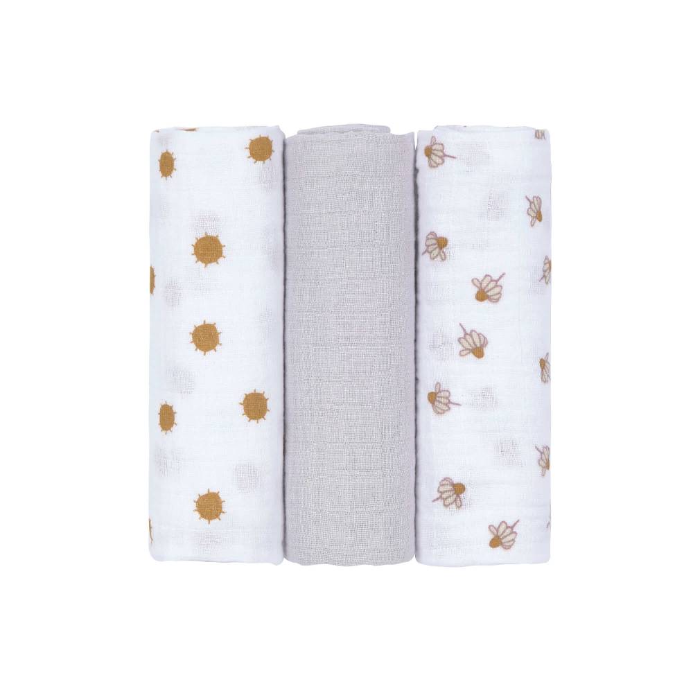 Lässig Mulltücher (3 Stk) - Swaddle & Burp Blanket L, Adventure Libelle Bestseller