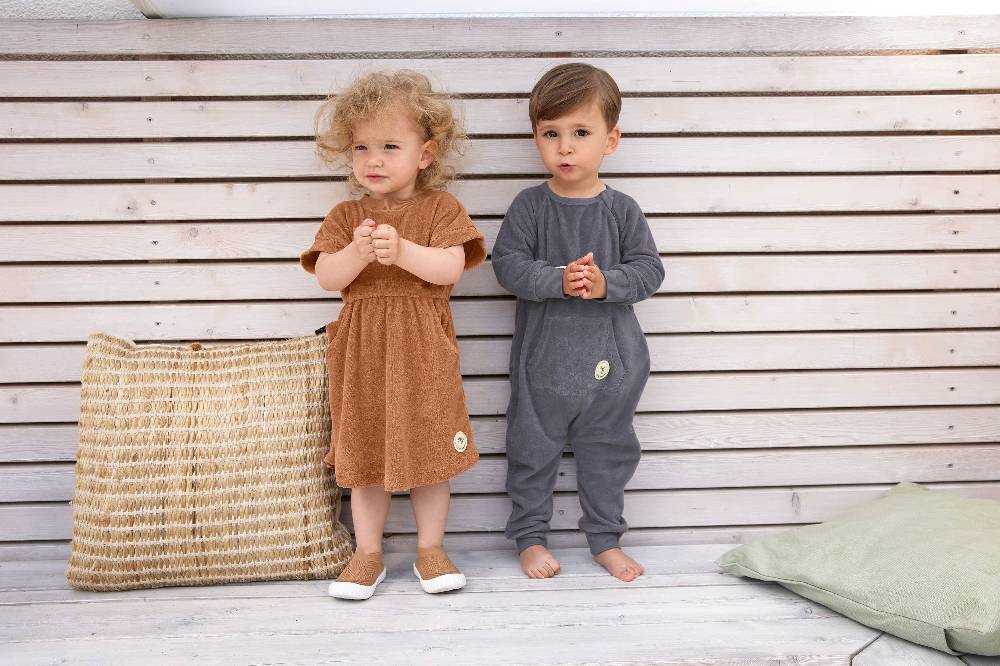 Lässig Frottee Kleid Kinder, Karamell Begrenzte Freigabe