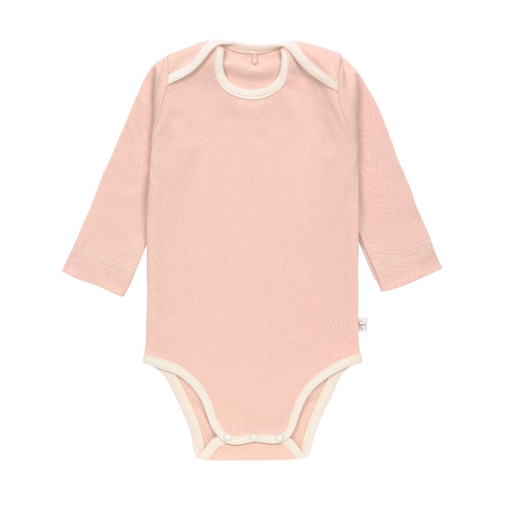 Lässig Baby Body (2er Set) langarm - Bio Baumwolle, Rosa Oliv Letzter Tag