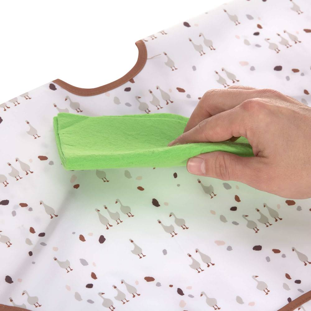 Lässig Ärmellätzchen (2 Stk) - Long Sleeve Bib, Tiny Farmer Gans Nur noch ein Tag übrig