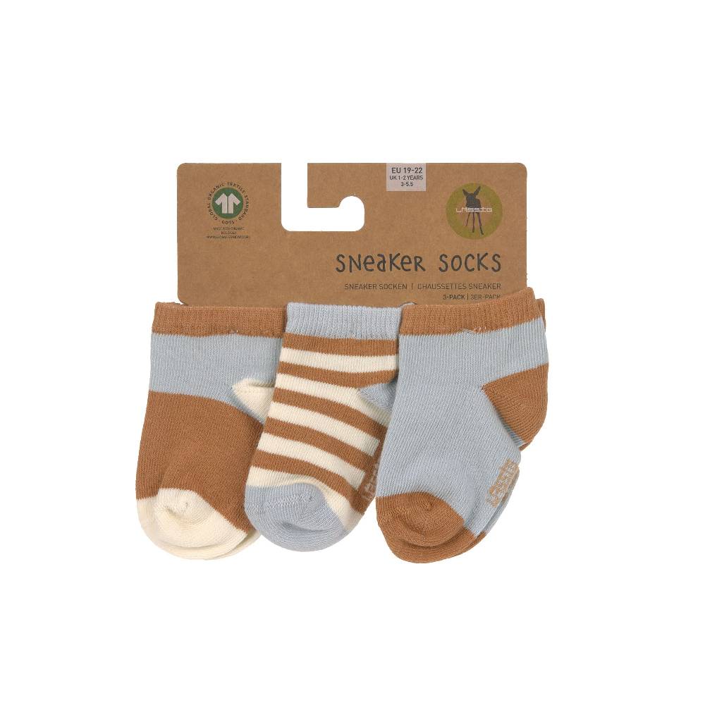 Lässig Kinder Sneaker Socken (3er-Set), Hellblau Karamell Riesige Rabatte