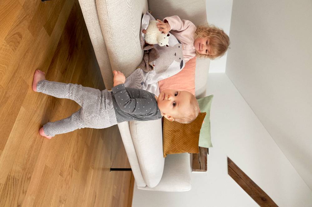 Lässig Baby Wickelbody langarm - Bio Baumwolle, Punkte, Anthrazit Kostenloser Versand international