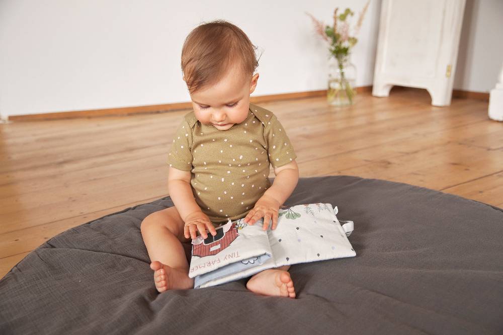 Lässig Baby Wickelbody kurzarm - Bio Baumwolle, Punkte, Gelb 2025