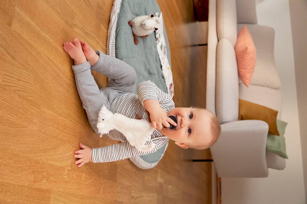 Lässig Baby Wickelbody langarm - Bio Baumwolle, Streifen, Grau Angebote